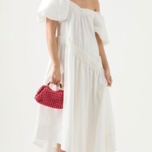 Aje Ivory Smock Dress
